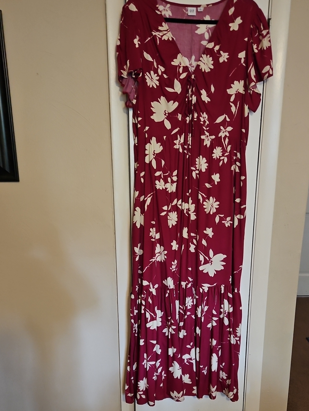 Fushia Tropical Print Maxidress